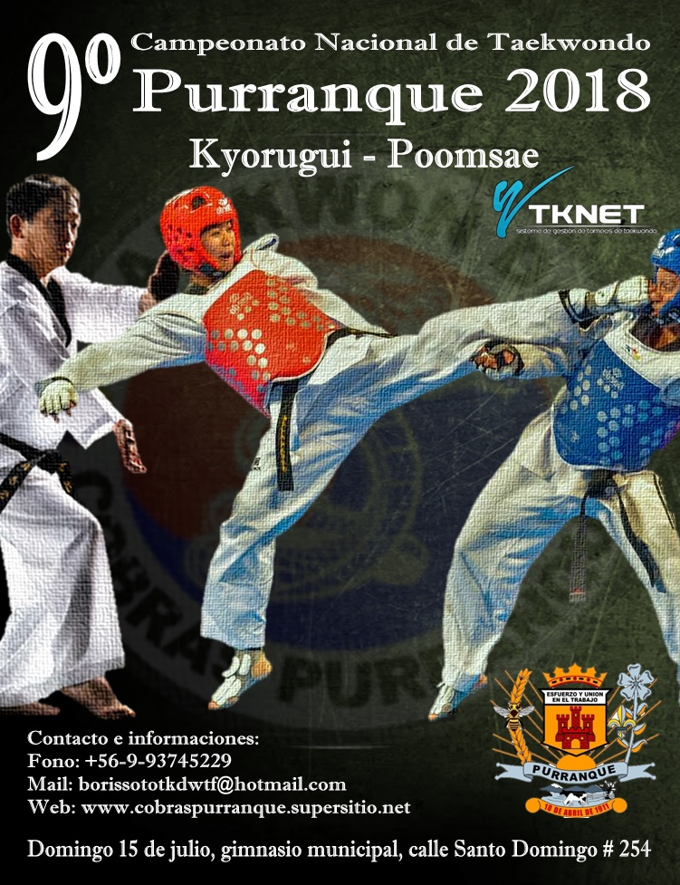 9º Campeonato Nacional de Taekwondo Purranque 2018