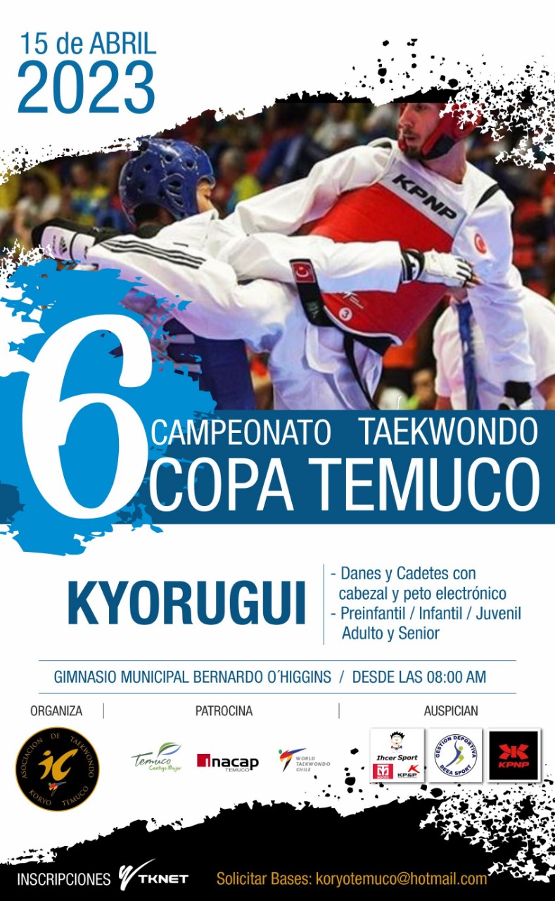 VI VERSIÓN CAMPEONATO TAEKWONDO COPA TEMUCO 2023